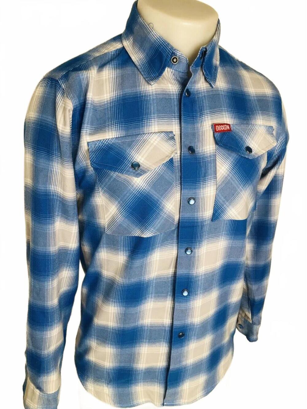 DIXXON FLANNEL - THE PIERSIDE Mens 4X Plaid BLUE SNAP Shirt